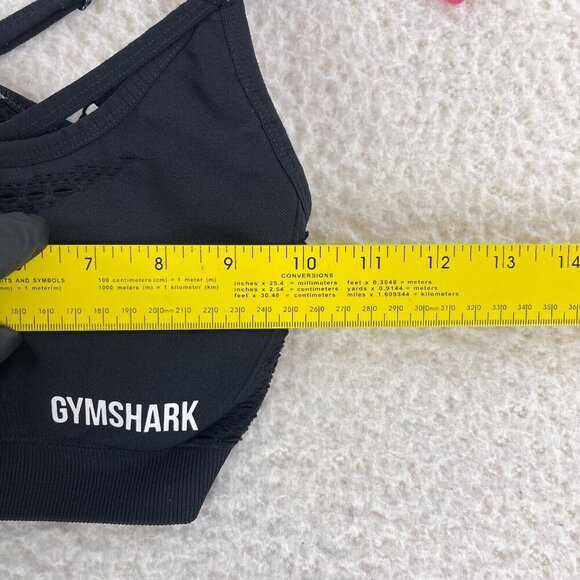 Gymshark Black Energy Seamless Sports‎ Bra Womens Pullover Padded Workout Size S - Picture 2 of 7